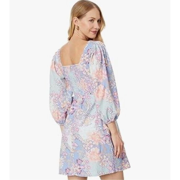 $139 Vince Camuto Women's patterned Linen Aline Dress size 10 m11 - Picture 2 of 5